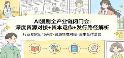AI漫剧全产业链闭门会：深度资源对接+资本运作+发行路径解析