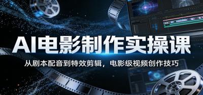 AI电影制作实操课：从剧本配音到特效剪辑，电影级视频创作技巧