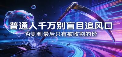 付费文章《通人千万别盲目追风口》否则到最后只有被收割的份