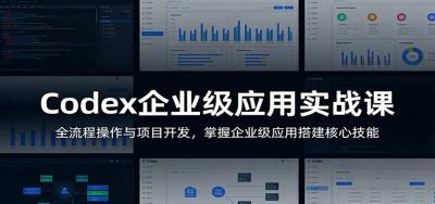 Codex企业级应用实战课：全流程操作与项目开发，掌握企业级应用搭建核心技能