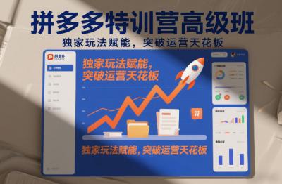 拼多多特训营高阶班，独家玩法赋能，突破运营天花板(更新26年3月19日)