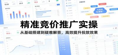 精准竞价推广实操：从基础搭建到疑难解答，高效提升投放效果