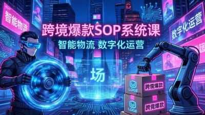 跨境爆款SOP系统课,“内容飞轮+精准投放+AI自动化”为核心,拆解“人×货×场”黄金公式