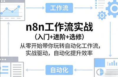 n8n工作流实战(入门+进阶+选修)从零开始带你玩转自动化工作流，实战驱动，自动化提升效率