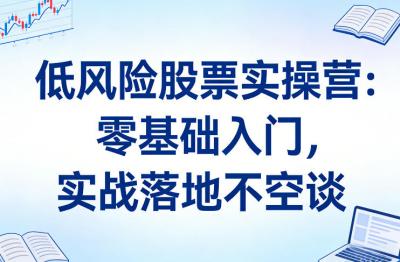 低风险股票实操营:零基础入门,实战落地不空谈
