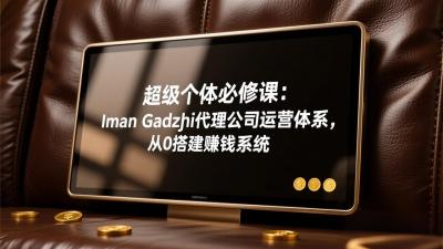 超级个体必修课:Iman Gadzhi代理公司运营体系,从0搭建赚钱系统