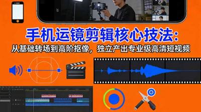 手机运镜 剪辑核心技法:从基础转场到高阶抠像,独立产出专业级高清短视频