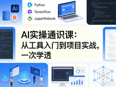 AI实操通识课，从工具入门到项目实战，一次学透