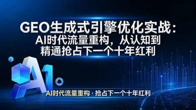 GEO 生成式引擎优化实战:AI时代流量重构,从认知到精通抢占下一个十年红利