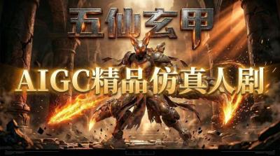 AIGC精品仿真人短剧教学,以五仙玄甲风为例展示保姆级实操教学