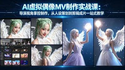AI虚拟偶像MV制作实战教学:导演视角掌控制作,从人设策划到剪辑成片一站式教学