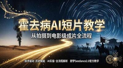 《霍去病》AI短片教学:即梦AI Seedance2.0实操,从拍摄到电影级成片全流程
