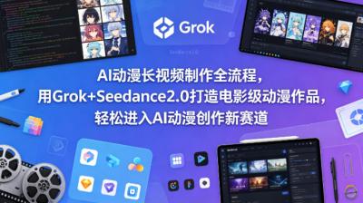 AI动漫长视频制作全流程,用Grok+Seedance2.0打造电影级动漫作品,轻松进入AI动漫创作新赛道