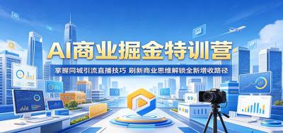 AI商业掘金特训营:掌握同城引流直播技巧,刷新商业思维解锁全新增收路径