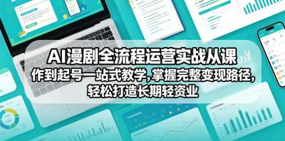 AI漫剧全流程运营实战课从创作到起号一站式教学,掌握完整变现路径,轻松打造长期轻资产副业