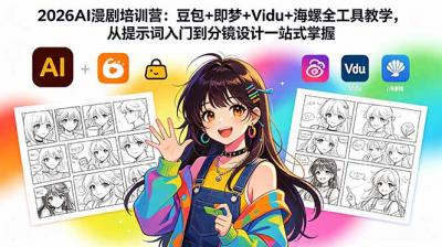 2026AI漫剧培训营:豆包+即梦+Vidu+海螺全工具教学,从提示词入门到分镜设计一站式掌握