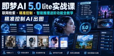 即梦AI 5.0 lite实战课,联网检索・精准控制・智能推理进阶功能全教学,精准控制AI出图