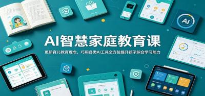 AI智慧家庭教育课:更新育儿教育理念,巧用各类AI工具全方位提升孩子综合学习能力
