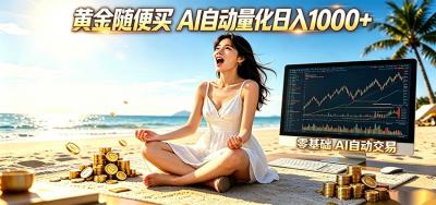 黄金随便买?AI自动外汇量化交易 在家当皇帝 日入1000+