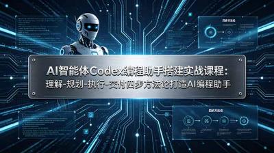 AI智能体Codex编程助手搭建实战课程:理解-规划-执行-交付四步方法论打造AI编程助手