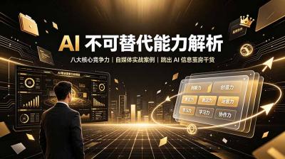 付费文章:AI 不可替代能力解析&9656;八大核心竞争力|自媒体实战案例|跳出 AI 信息茧房干货