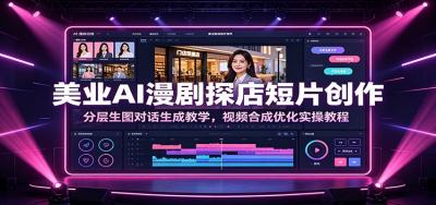 美业AI漫剧探店短片创作:分层生图对话生成教学,视频合成优化实操教程