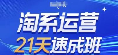 淘系运营21天速成班,0基础轻松搞定淘系运营,不做假把式,快速复制落地(更新26年7月)