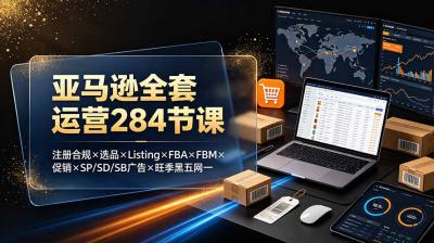 亚马逊全套运营284节课:注册合规×选品×Listing×FBA×FBM×促销×SP/SD/SB广告×旺季黑五网一