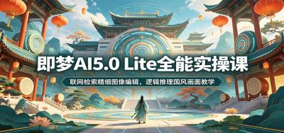 即梦AI5.0 Lite全能实操课:联网检索精细图像编辑,逻辑推理国风画面教学