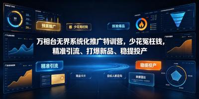 万相台无界系统化推广特训营VI0.0，少花冤枉钱，精准引流、打爆新品、稳提投产(全程录音+字幕)