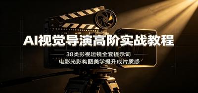 AI视觉导演高阶实战教程:38类影视运镜全套提示词,电影光影构图美学提升成片质感