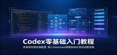 Codex零基础入门教程:多渠道充值安装配置,接入DeepSeek搭建自动化项目完整流程