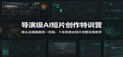 导演级AI短片创作特训营:镜头运镜画面统一控制,十余类商业短片完整实操教学(更新)
