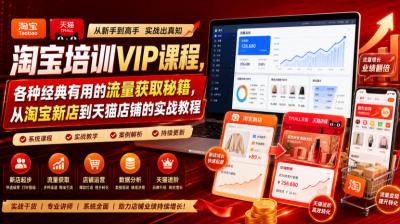 淘宝培训VIP课程，各种经典有用的流量获取秘籍，从淘宝新店到天猫店铺的实战教程(更新7月29日)