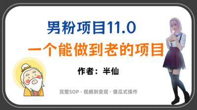 全网独家男粉项目11.0,一个做到老的项目,完整SOP·视频到变现·傻瓜式操作