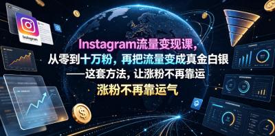 Instagram流量变现课，从零到十万粉，再把流量变成真金白银——这套方法，让涨粉不再靠运气【原创双语字幕】