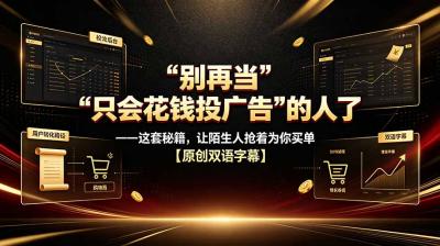 别再当“只会花钱投广告”的人了——这套秘籍,让陌生人抢着为你买单【原创双语字幕】