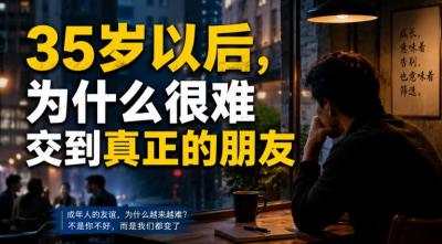 付费文章:35岁以后,为什么很难交到真正的朋友