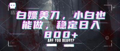 白嫖美刀,小白也能做,稳定日入800+