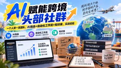 AI赋能跨境头部社群-更新1023:一个人顶一支团队,AI选品+自动化工作流+知识库,实战经验