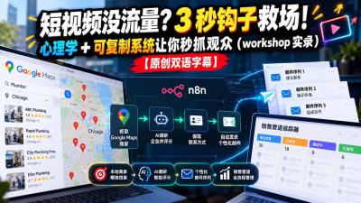 短视频没流量?3 秒钩子救场!心理学 + 可复制系统让你秒抓观众(workshop 实录