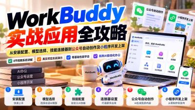 WorkBuddy 实战应用全攻略:从安装配置、模型选择、技能连接器到公众号自动创作及小程序开发上架