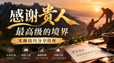 某公众号付费文章：感谢贵人最高级的境界，实操技巧分享给你