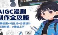 AIGC漫剧制作全攻略:工具使用+MJ生成+分镜设计+后期剪辑,0基础上手