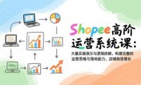 Shopee高阶运营系统课:大量实操演示与逻辑拆解,构建完整的运营思维与落地能力,店铺高效增长