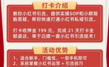 小红书引流21天打卡训练营第二期,助你快速打通小红书私域引流打粉