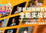 手机短视频剪辑全能实战课，剪映+Videoleap、高阶特效、热门模板，零基础精通打造爆款内容