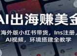 AI出海赚美金:海外版小红书带货,Ins注册,AI视频,环境搭建全教学
