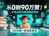 从0到90万赞：AI生成采访萌娃爆款视频，3步拆解+保姆级教程