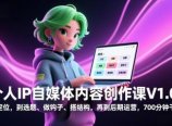 个人IP自媒体内容创作课V1.0，从定位，到选题、做钩子、搭结构，再到后期运营，700分钟干货